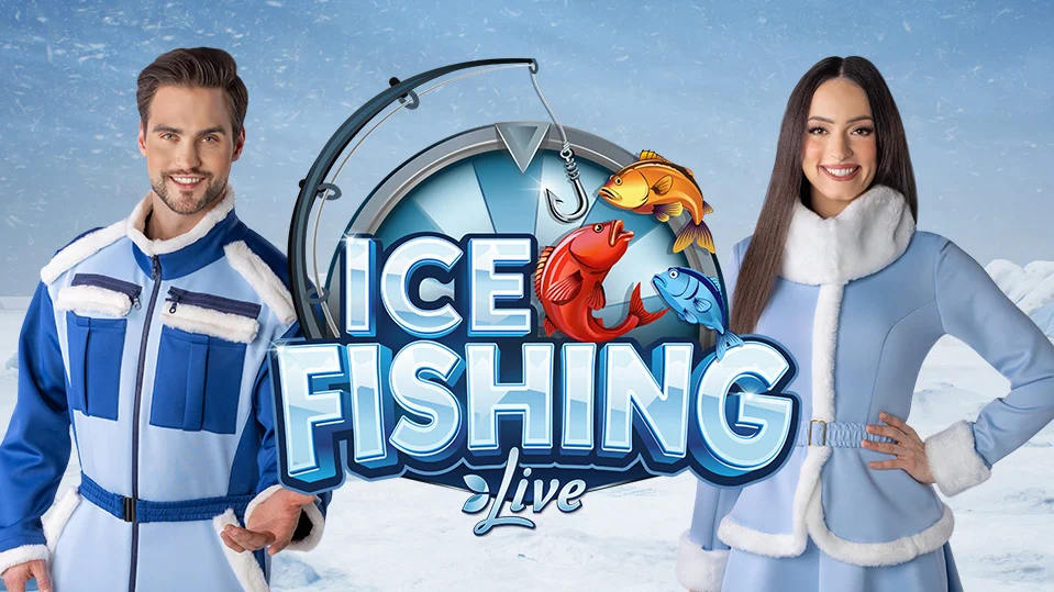 Ice Fishing ao vivo — host ao vivo no estúdio Ártico Evolution Gaming com roda virtual